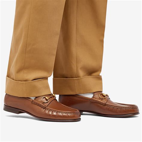 gucci classic bit loafer brown